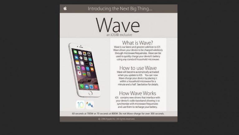 Rechargez votre iPhone dans votre micro-ondes avec iOS10 !