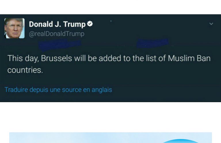 Après avoir visité Bruxelles, Trump décide d’ajouter la Belgique à la liste des pays musulmans bannis