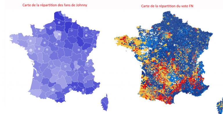 Étrange corrélation entre le vote FN et les fans de Johnny