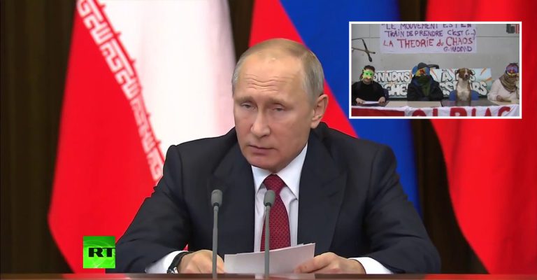 Poutine « La France veut attaquer la Russie alors qu&rsquo;elle n&rsquo;arrive pas à gérer 3 gauchistes et un chien » (vidéo)
