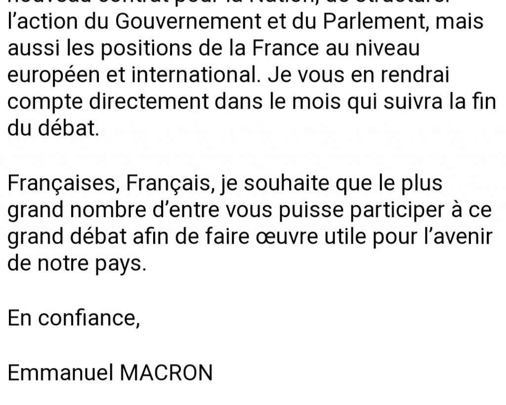 Exclusif: La Lettre D'Emmanuel Macron Aux Français