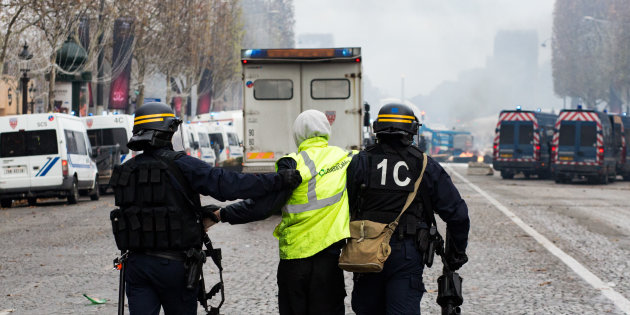 Yellow Vest Protests And Clashes On The Champs Elysees, Paris