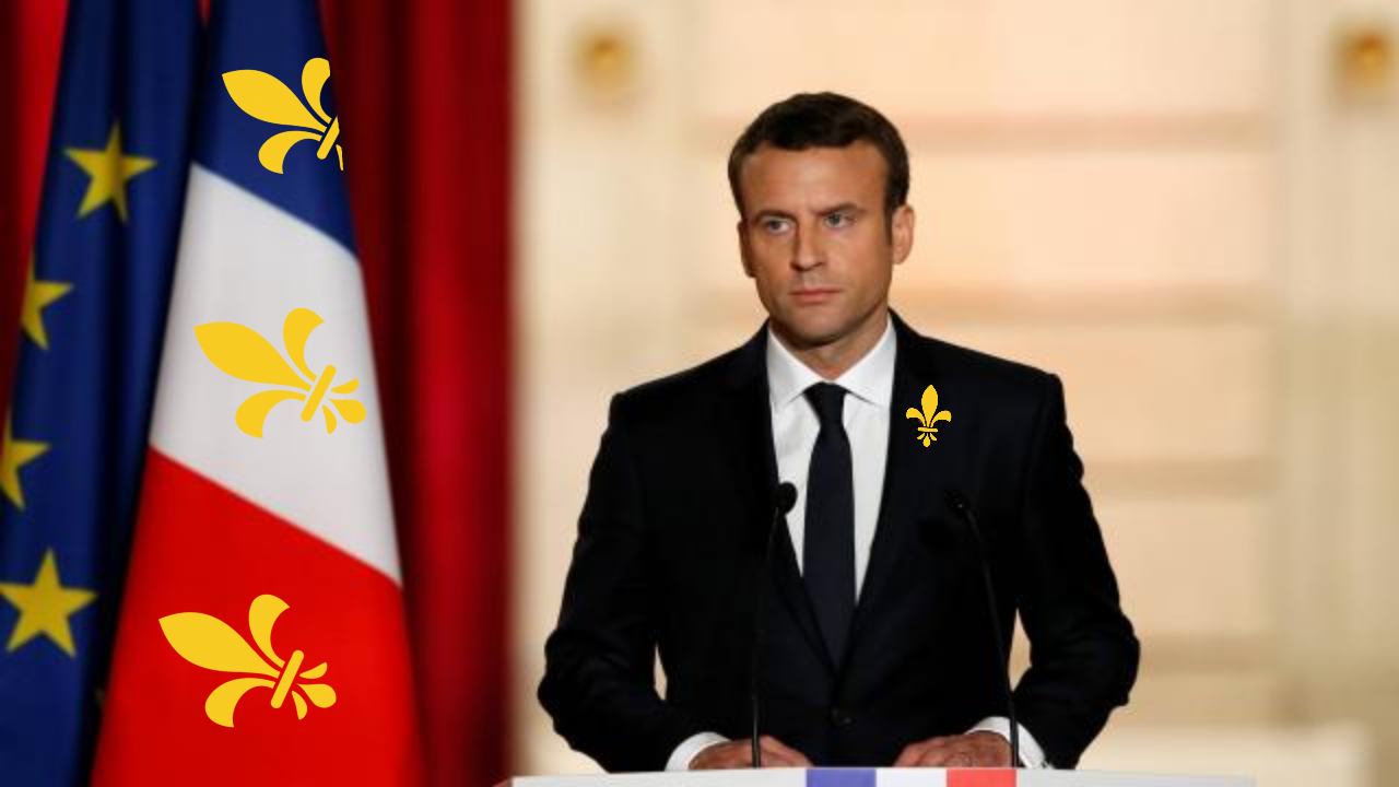 Écologie: le drapeau français recouvre la fleur de lys en solidarité avec  la marche pour le climat