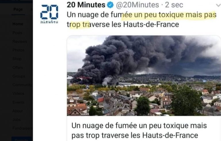 Rouen: Déjà 30 morts légers suite au nuage toxique mais pas trop.