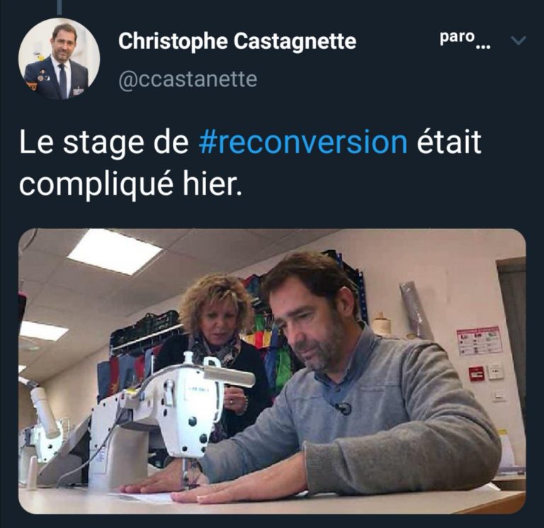 Christopher Castaner démissionne et retourne à la couture.