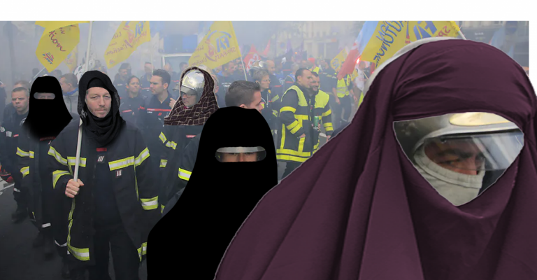 Un pompier en grève: « Pour qu&rsquo;on parle de nous, on portera le voile la prochaine fois »
