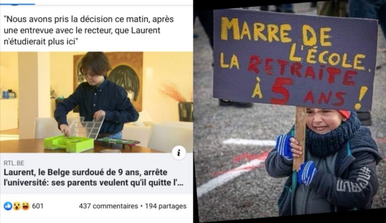 Le surdoué belge de 9 ans veut finalement arrêter l&rsquo;école et boire des carapils au chômage