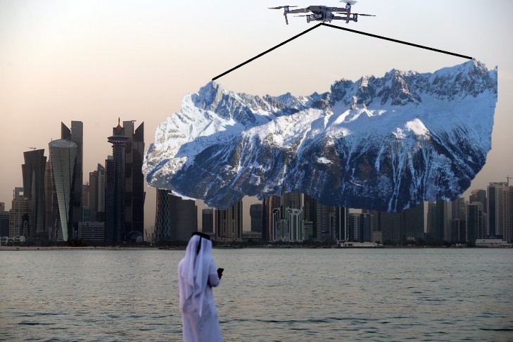 Le Qatar transporte le Mont Blanc par drone