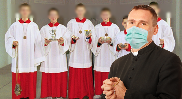 Covid-19: L&rsquo;Eglise demande aux prêtres de porter des masques et préservatifs avec les enfants de choeur