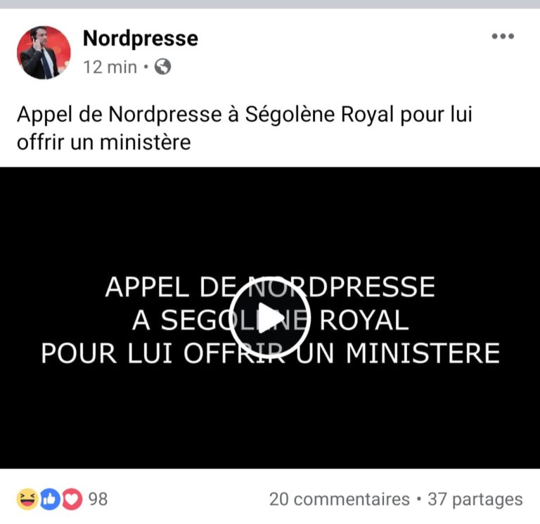 Segolène Royal piégée par Nordpresse ?