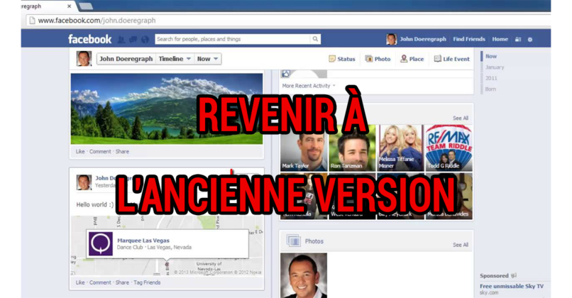 (Vraie info) Comment revenir à l'ancienne version de Facebook parce que