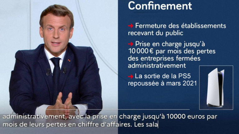 Emmanuel Macron annonce le report de la sortie française de la PlayStation 5 en mars 2021