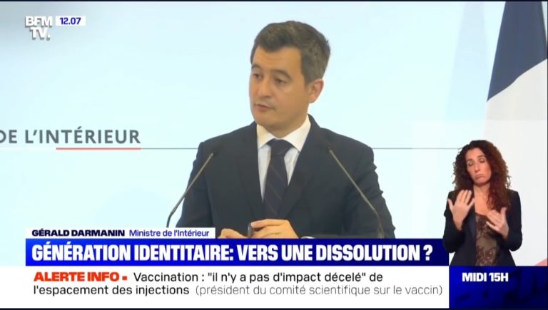 Dissolution de Génération Identitaire : « Traquer des migrants est réservé aux forces de l&rsquo;ordre »
