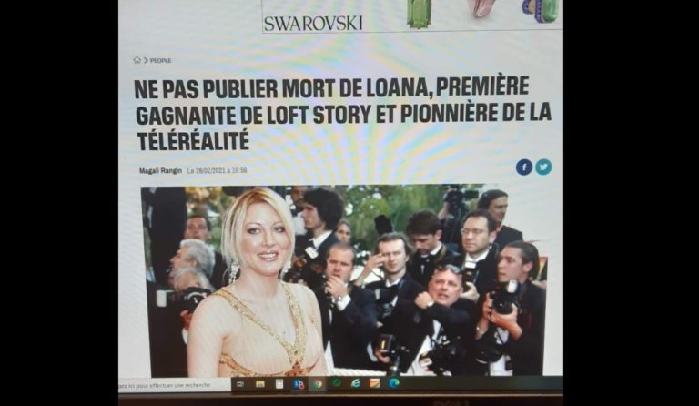 NE PAS PUBLIER ! Mort de Loana, la philosophe et nageuse.
