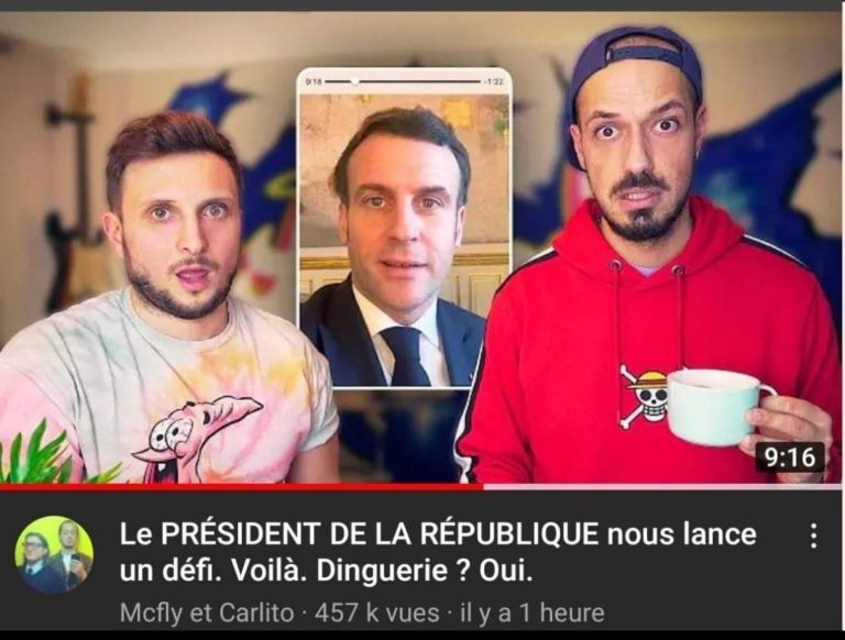 McFly et Carlito proposent qu&rsquo;à 67 millions de vues, Macron démissionne