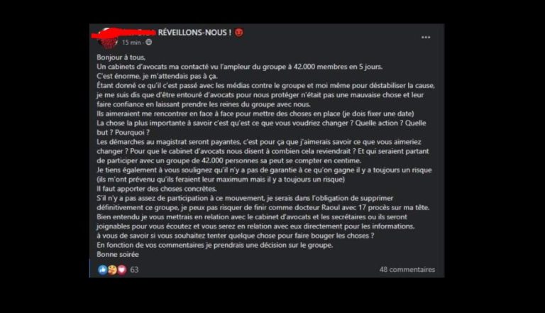 Un groupe privé sur les réseaux sociaux créé pour un achat groupé de dictionnaires