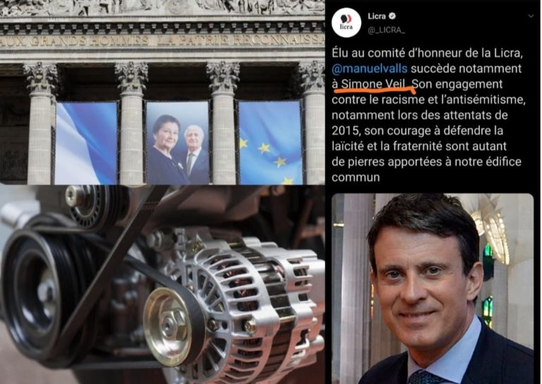 Valls à la LICRA: Un alternateur sur le corps de Simone Veil pourrait fournir tout Paris en électricité