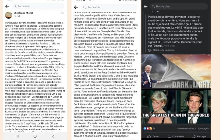 Résumé du complot du moment… Attention, votre cerveau peut brûler en lisant ça ⚠️