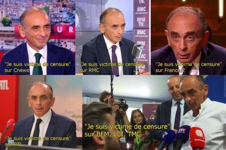 Eric Zemmour s&rsquo;exprimera sur la censure dont il fait l&rsquo;objet demain en direct sur 12 chaînes simultanément