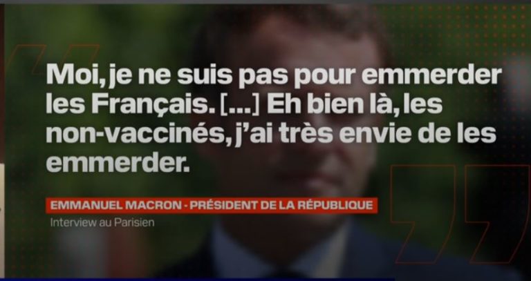 6 millions de non-vaccinés prennent RDV pour le vaccin depuis que Macron leur a dit qu&rsquo;il allait les emmerder.