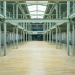 Empty storage depot with windows