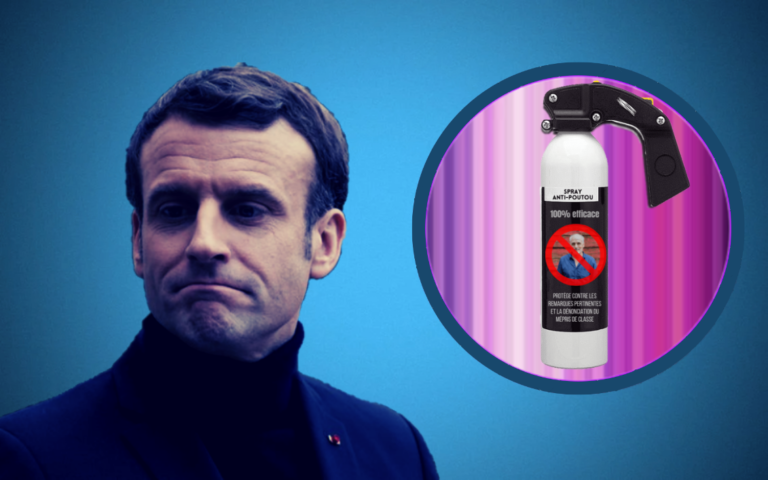Emmanuel Macron : « je ne sors jamais sans mon spray anti-Poutou »