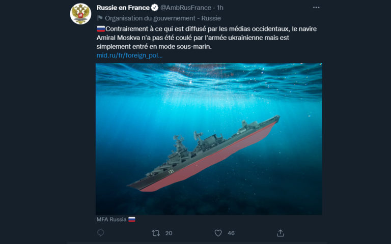 Fact-Checking: Non, le navire amiral Moskva n&rsquo;a pas été coulé par les Ukrainiens