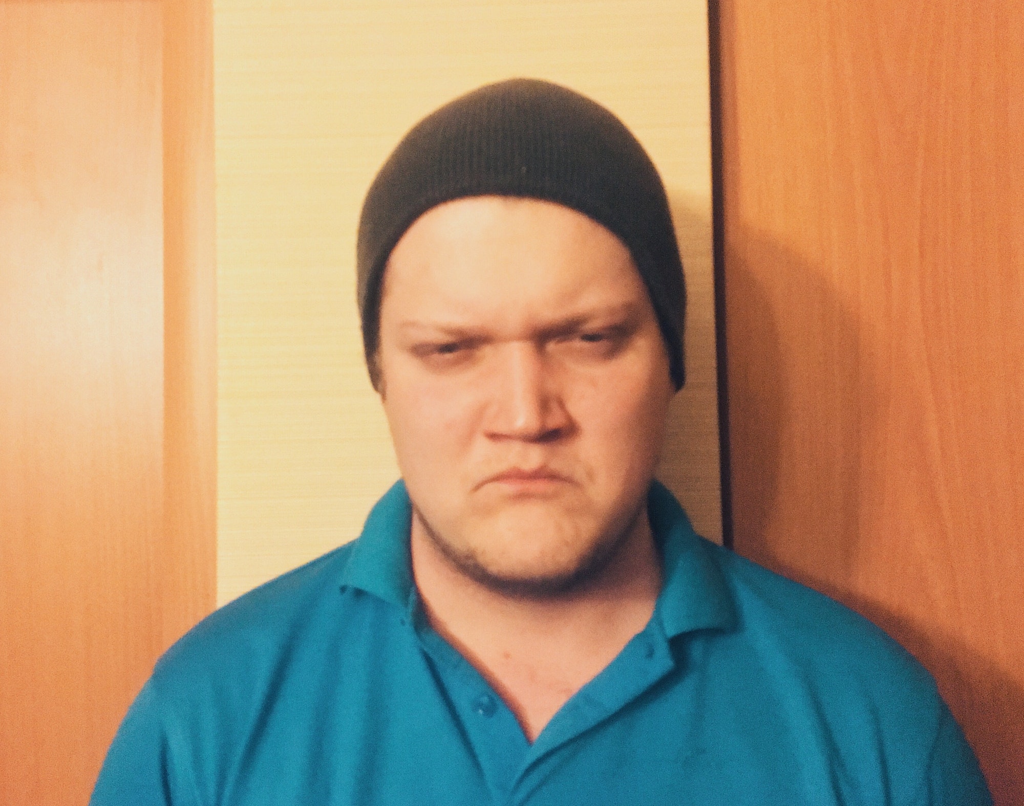 Sad face man portrait
