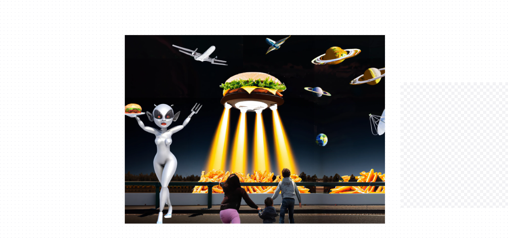 les aliens manipule des enfants pour voler des frites