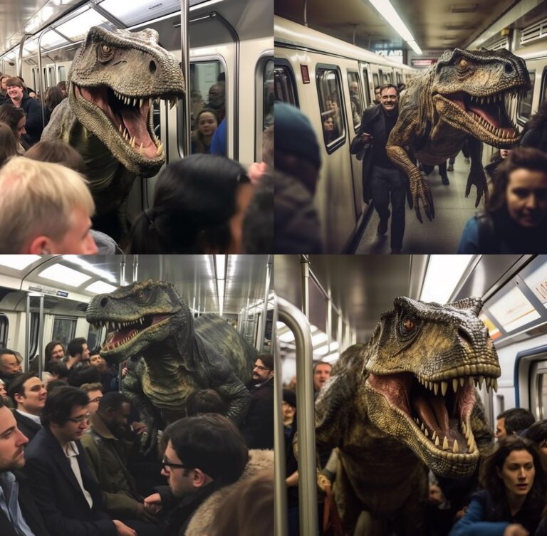 Un T-Rex végétarien découvert dans le métro parisien : les passagers étonnés mais ravis
