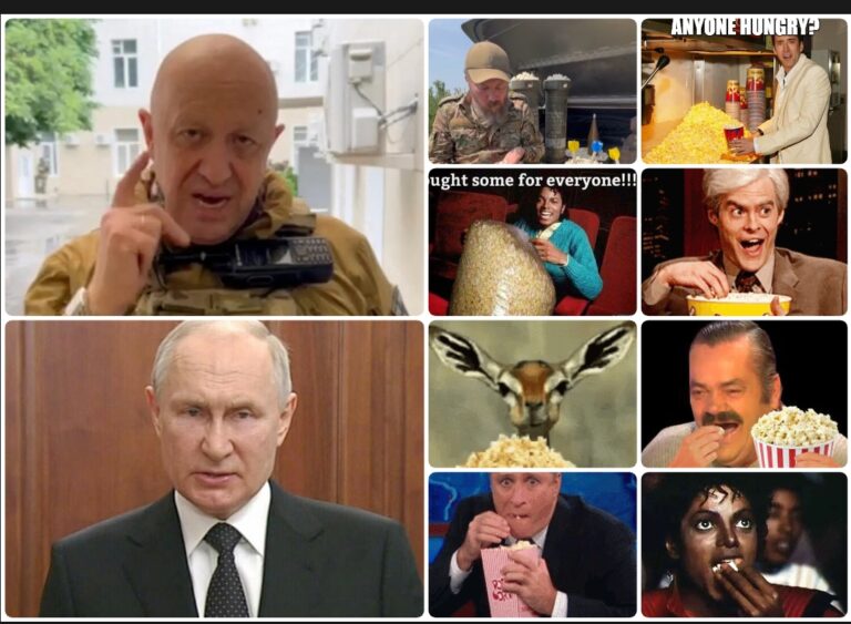 🍿Pénurie mondiale de popcorn suite à la rébellion de Wagner.