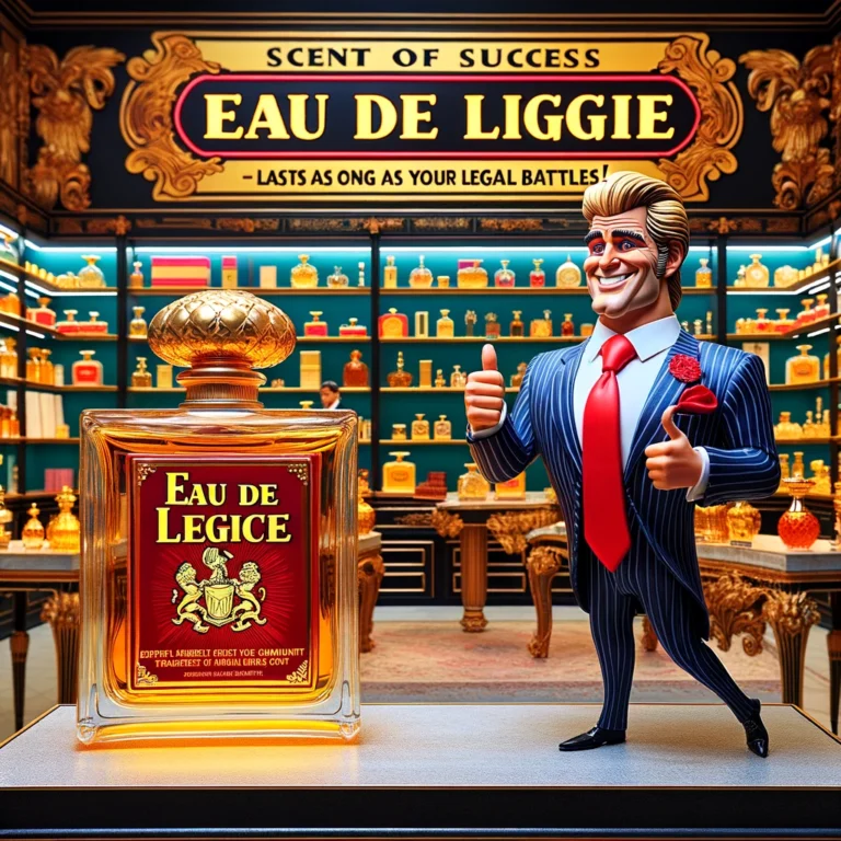 Trump lance une nouvelle marque de parfum, &lsquo;Eau de Litige&rsquo;, garantie pour durer aussi longtemps que ses procès. »