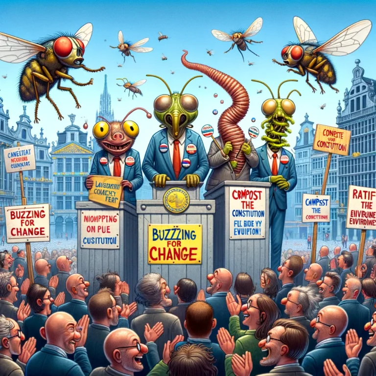 Dépêche de dernière minute : les mouches, larves, et rats de Bruxelles forment un nouveau parti politique écologiste