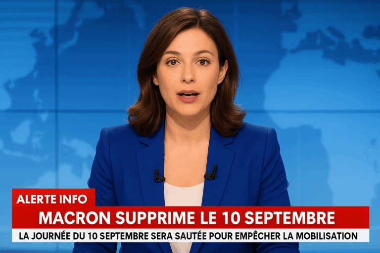 Macron supprime le 10 septembre pour empêcher la mobilisation nationale